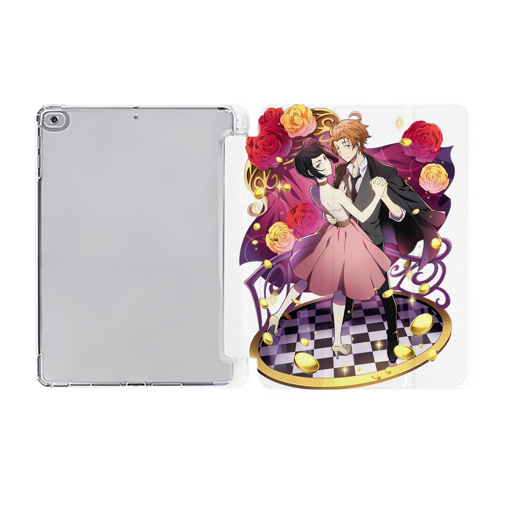 （画像用） 文豪ストレイドッグス Bungo Stray Dogs IPad ケース ペン収納付き 三つ折りスタンド PUレザー×シリコン 対応機種9.5/10.5/10.9インチ